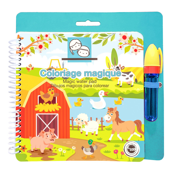 photo - Carnet de coloriage magique - La ferme - 16x16cm - Enfant - Dès 3 ans