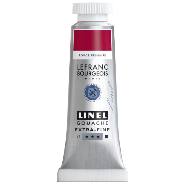 photo - Gouache - Extra-fine - Rouge primaire - 437 - Lefranc Bourgeois - Linel - 14ml