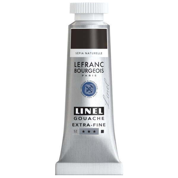 photo - Gouache - Extra-fine - Sépia naturelle - 121 - Lefranc Bourgeois - Linel - 14ml