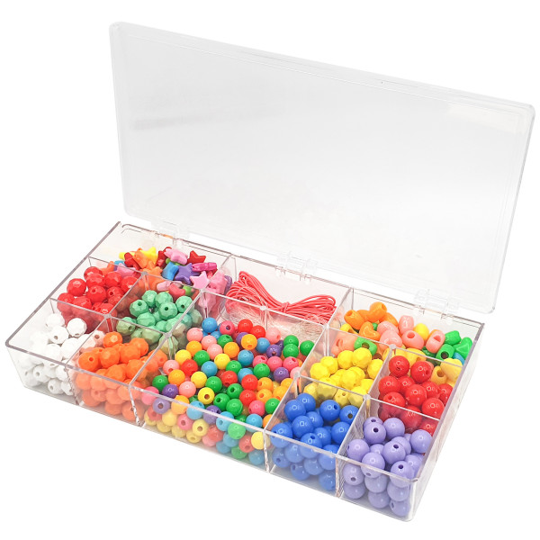 photo - Perles - Heishi - Rocailles - Assortiment couleurs - Fil inclus - Boîte 200g - Bijoux