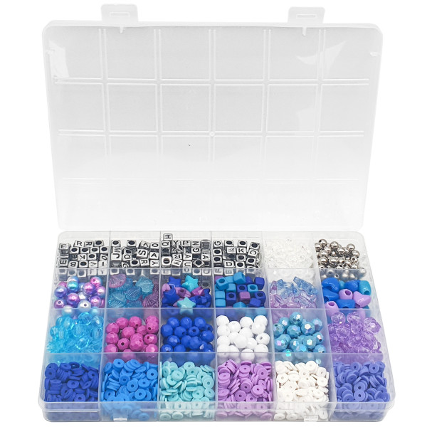 photo - Perles - Heishi - Rondes - Rocailles - Assortiment couleurs - Boîte 170g - Bijoux