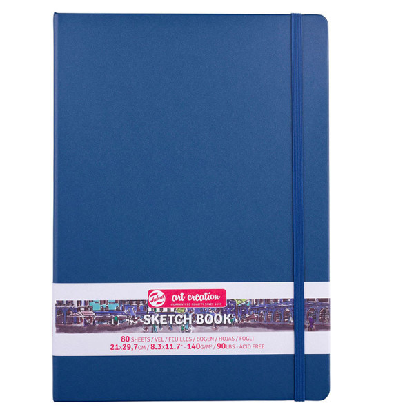 carnet-croquis-art-creation-bleu-marine-A4-140g-80f-royal-talens