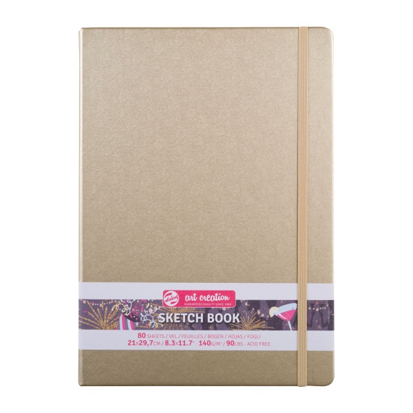 Carnet Croquis A4 - 21 x 29,7 cm - 80 feuilles - 140g - Or blanc - Royal Talens