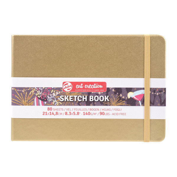 Carnet Croquis - 21 x 14,8cm - 80 feuilles - 140g - Or blanc - Royal Talens
