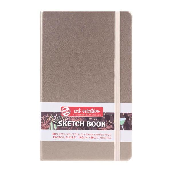 Carnet croquis 13x21cm - 80 feuilles - 140g - champagne - Royal Talens