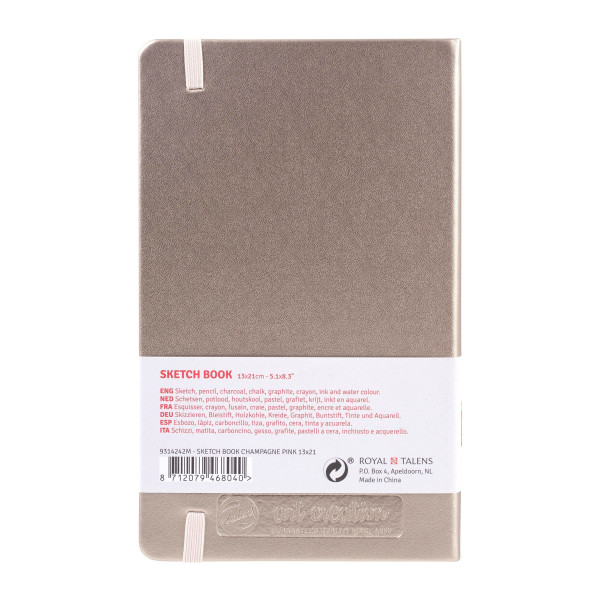 Carnet croquis 13x21cm - 80 feuilles - 140g - champagne - Royal Talens