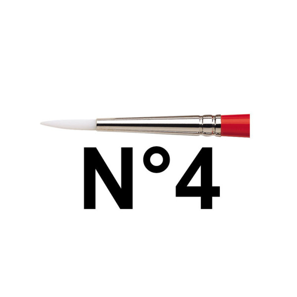 Pinceau rond manche long Winsor et Newton university série 233 n°4