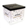 photo - Urne - Joyeux anniversaire - 20x20cm - Carton - Noir et blanc - Fête - Cagnotte