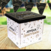Urne - Joyeux anniversaire - 20x20cm - Carton - Noir et blanc - Fête - Cagnotte