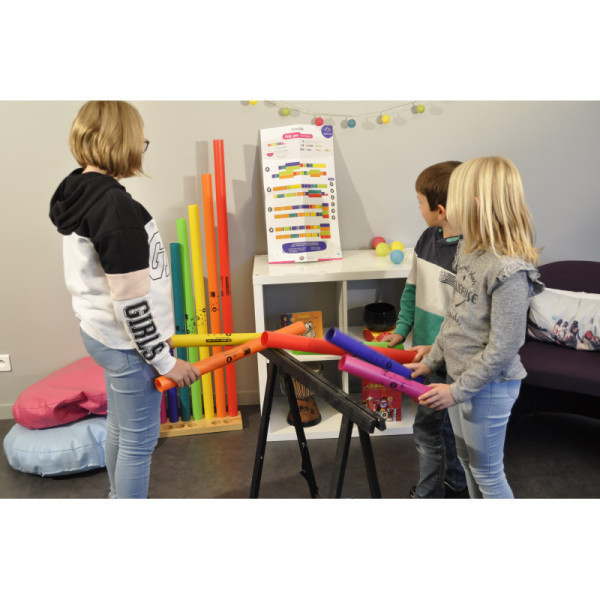 Boomwhackers - 8 tubes à sons + Partitions - Musique Pop & dance - Enfant