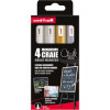 photo - Marqueurs craie - Chalk - PWE-5M - Blanc, argent et or - Pointe moyenne - Uni-Ball