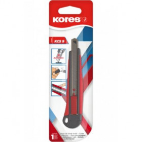 Cutter en plastique lame de 9mm Kores