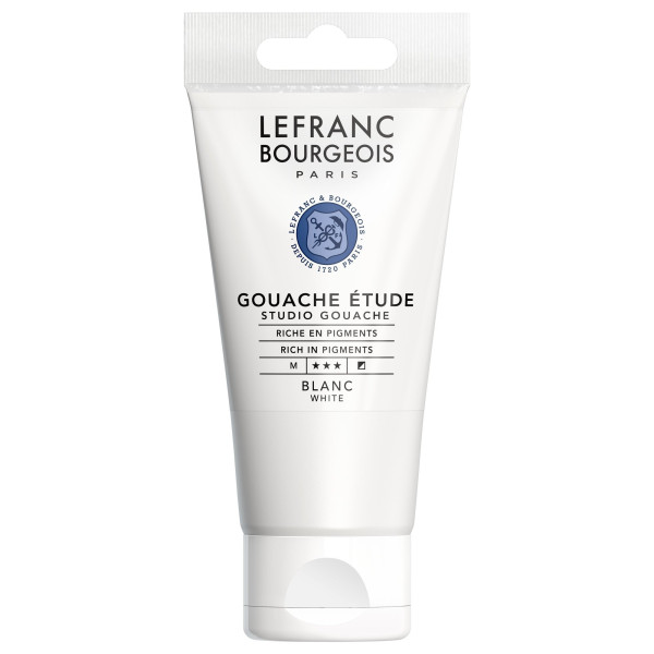 photo - Gouache - Etude - Blanc - 0001 - Lefranc Bourgeois - Studio Gouache - 80ml