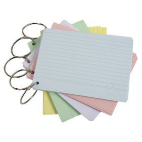 Lot de 50 flashcards bristol pour révisions A7 105 x 74mm Exacompta