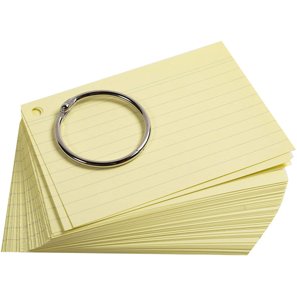Lot de 50 flashcards bristol pour révisions A6 148x105mm Exacompta