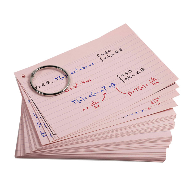 Lot de 50 flashcards bristol pour révisions A6 148x105mm Exacompta