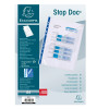 100 pochettes perforées stop doc ouverture en coin A4 Exacompta