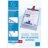 Bloc de 50 pochettes perforées en plastique transparentes lisses A4 Exacompta