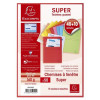 50 chemises à fenêtre 22x31 cm document A4 160g couleurs assorties Exacompta