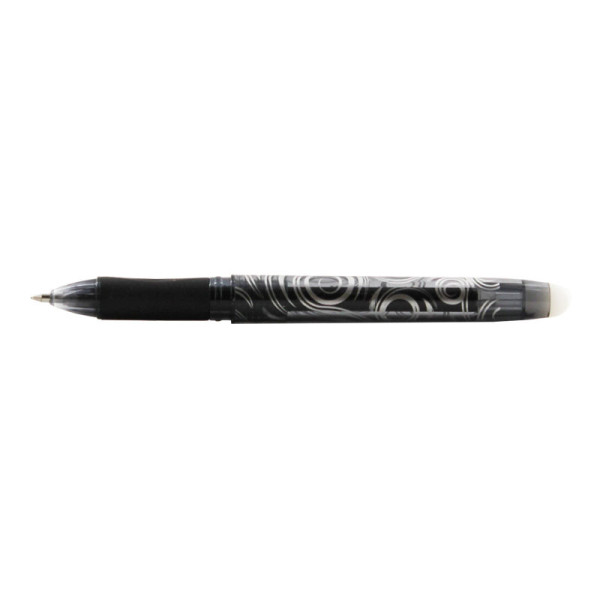 Boîte 12 stylos encre gel effaçable R-Pen noir pointe moyenne 0.7mm
