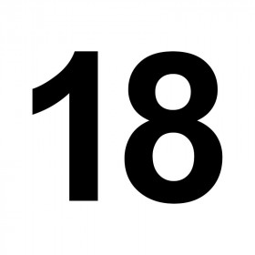 Bougie anniversaire nombre 18