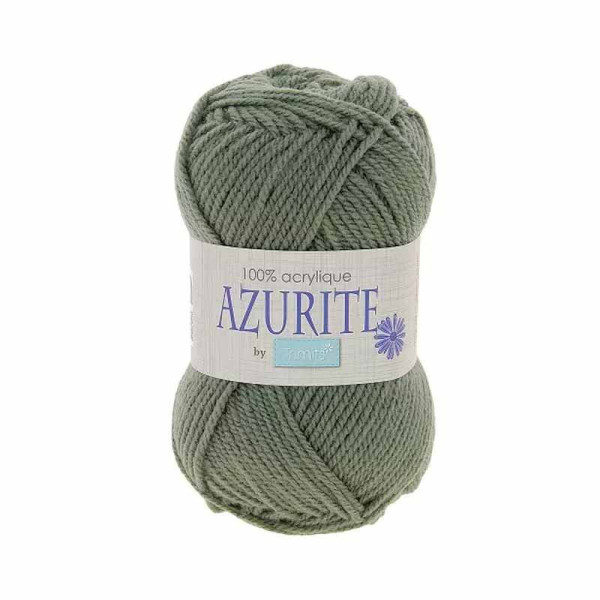 Lot de 10 pelotes Azurite Kaki clair - 100% Acrylique - 50g/140m - Distrifil