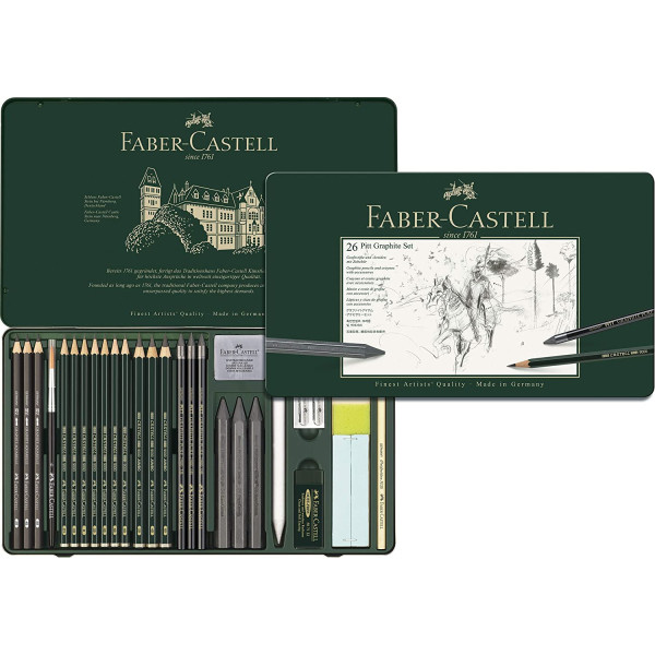 Boîte de 26 crayons graphite Pitt Graphite Faber-Castell