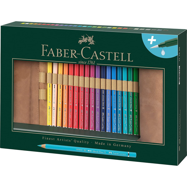 30 crayons aquarellable Albrecht Dürer trousse rouleau Faber-Castell