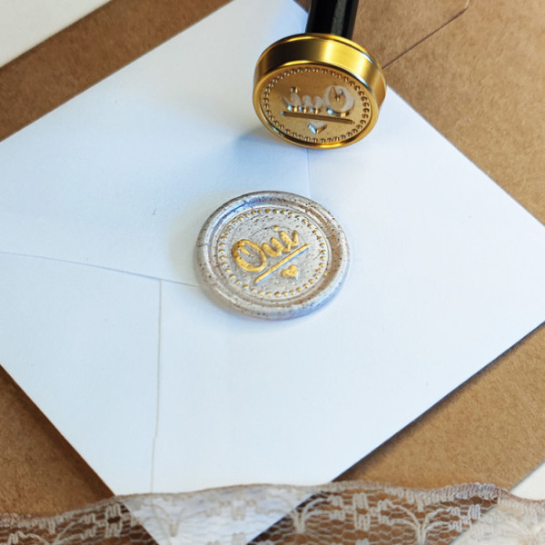Sceau pour cachet de cire - Oui - Mariage - Faire-part - Carterie - Aladine