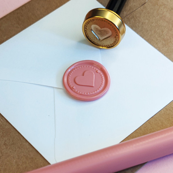 Sceau pour cachet de cire - Coeur - Mariage - Faire-part - Carterie - Aladine