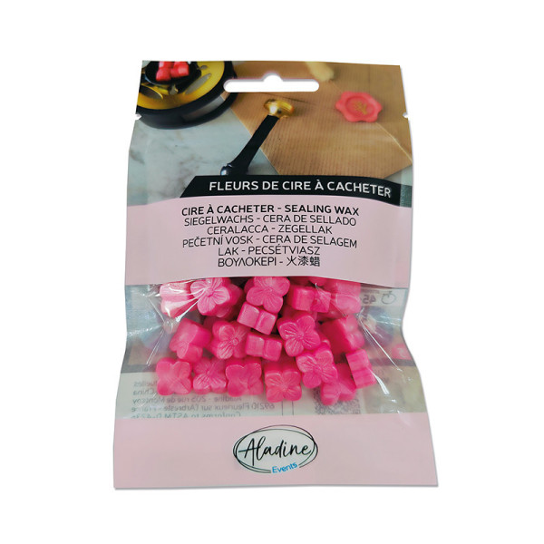 photo - Cire à cacheter - Rose bonbon nacré - Fleur de cire - Carterie - Loisirs créatifs - Aladine