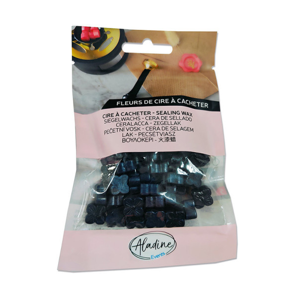 photo- Cire à cacheter - Noir - Fleur de cire - Carterie - Loisirs créatifs - Aladine