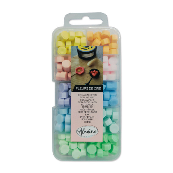 photo - Cire à cacheter - 10 pastilles - Couleurs pastel - Carterie - Loisirs créatifs - Aladine