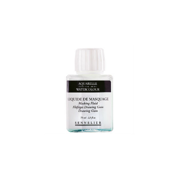 Liquide de masquage peinture aquarelle Sennelier flacon 75ml