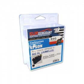EPSON 502 XL cartouche noir compatible modèle jumelle Artmania