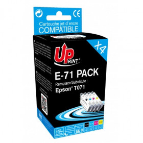 EPSON T0715 guépard pack de 4 cartouches compatibles E-71 UpPrint
