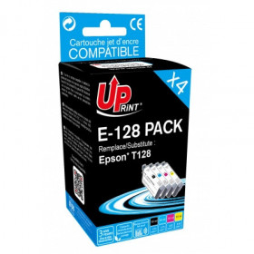 EPSON T1285 renard pack de 4 cartouches compatibles E-128 UpPrint
