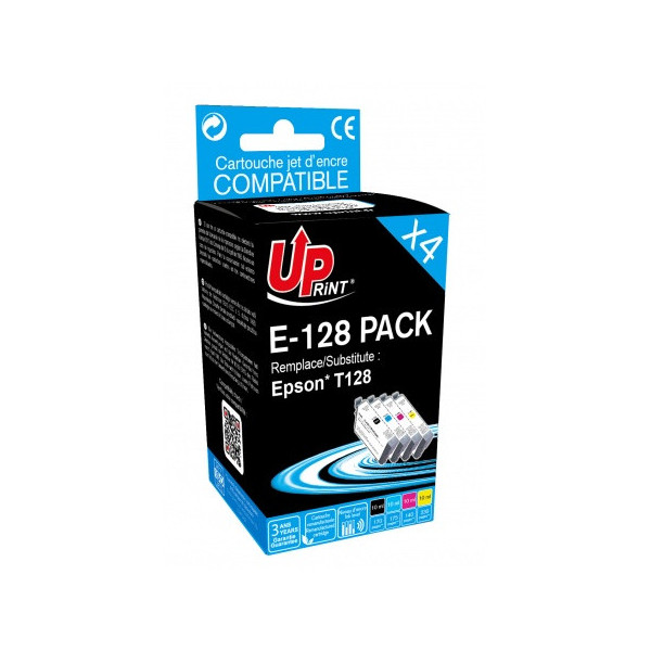 EPSON T1285 renard pack de 4 cartouches compatibles E-128 UpPrint