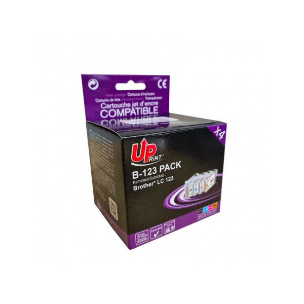 Brother LC123 pack de 4 cartouches compatibles B-123 UpPrint