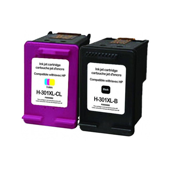 HP 301XL pack de 2 cartouches compatibles H-301XL UpPrint