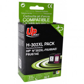 HP 302XL pack de 2 cartouches compatibles H-302XL UpPrint