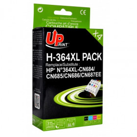 HP 364XL pack de 4 cartouches compatibles H-364XL UpPrint