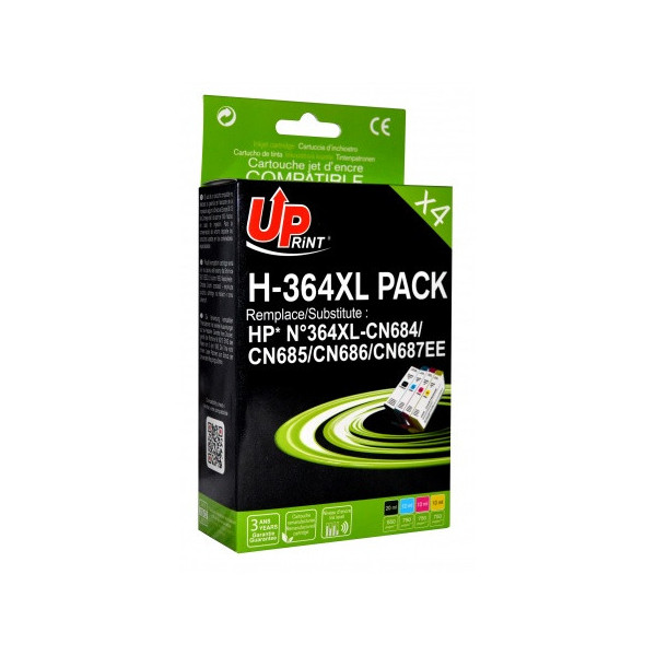 HP 364XL pack de 4 cartouches compatibles H-364XL UpPrint