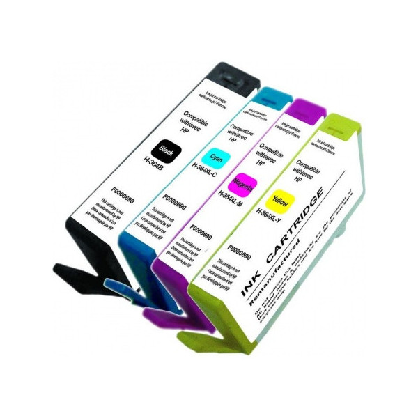 HP 364XL pack de 4 cartouches compatibles H-364XL UpPrint