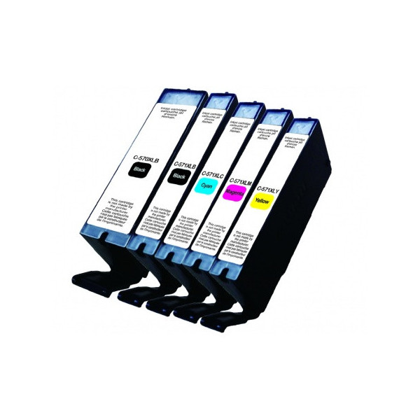 Canon CLI-571 pack de 5 cartouches compatibles C-571XL UpPrint