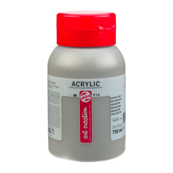 Peinture acrylique - Gris neutre - 710 - Pot de 750 ml - Talens Art Creation
