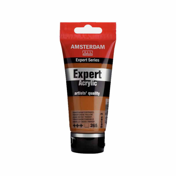 Tube de peinture acrylique - Jaune oxyde transparent - 265 - Expert Acrylic - Amsterdam