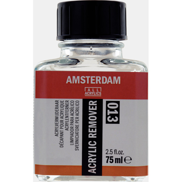 Médium - Décapant pinceaux - Peinture acrylique - Amsterdam - Flacon 75ml