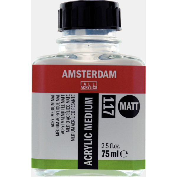 Médium - Mat - Peinture acrylique - Dilue la peinture - Amsterdam - Flacon 75ml