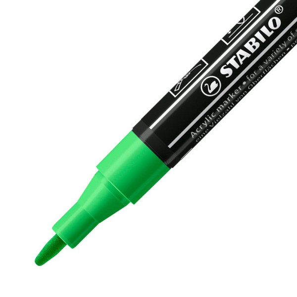 Marqueur STABILO FREE - T100 Vert foncé acrylique - pointe conique